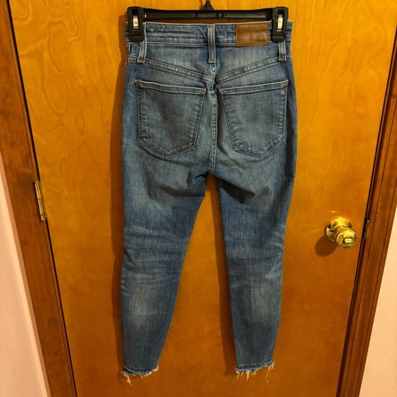 Madewell Distressed Curvy High Rise‎ Skinny Jeans Size 25R - Picture 10 of 16